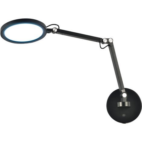 Regina - Applique murale ronde réglable - Applique murale LED 9W à intensité variable CCT (3000K, 4000K, 5000 K, 6000K) - Noir