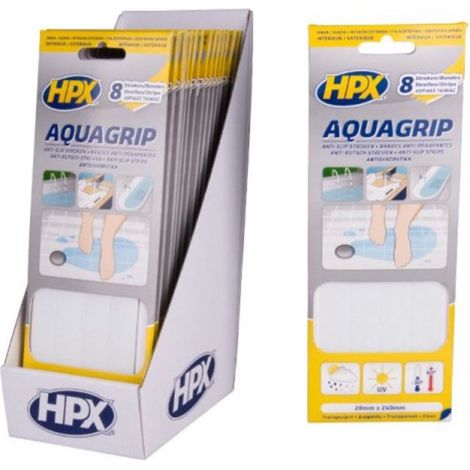 Ruban adhésif antidérapant HPX, sécurité maximale, résistant aux UV et au chlore, 8 feuilles par paquet.