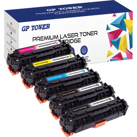 5 Toner für HP GP-HCC535A/CE415X/CF385X cmykk GP Toner (1/5)