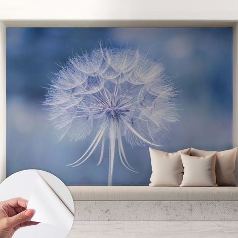 Papier peint adhésif décoratif avec colle pour salon chambre et bureau Installation rapide Délice bleu 208x146 cm (1/5)