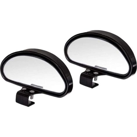 Rétroviseurs d'angle mort réglables – Rétroviseur auxiliaire grand angle universel pour voiture (Lot de 2) – Rétroviseur pour moniteur d'auto-école – Standard – Noir (1/5)