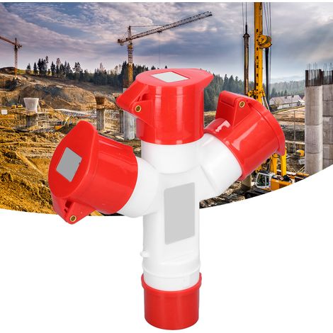 Prise industrielle multifonctionnelle 16A 3P/4P IP44, répartiteur de puissance à 3 voies HR-1014 (1/5)
