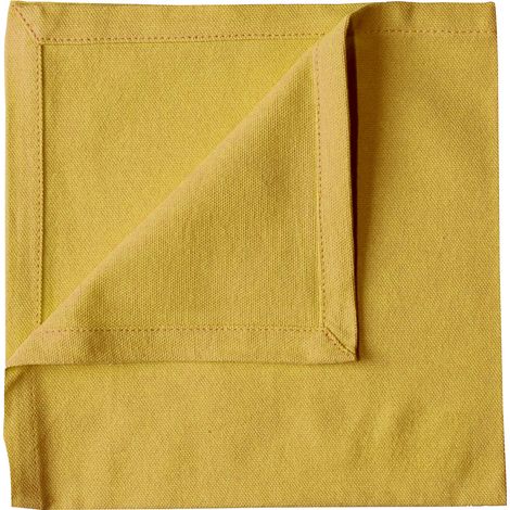 Serviette de table unie et colorée Jaune 40x40 cm