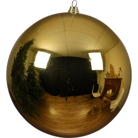 Sfera natalizia infrangibile oro lucido Ø40 cm