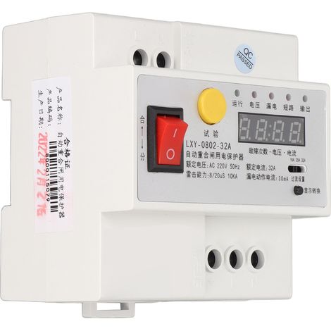 Disjoncteur miniature 220V protection court-circuit surcharge surtension parafoudre (1/5)