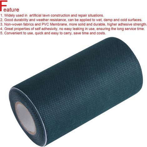 Ruban adhérent artificiel gazon - 5m x 15cm - Ruban jointure collage pour tapis de pelouse synthétique. (1/5)