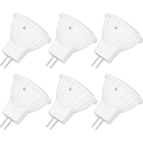 Lot de 6 ampoules LED GU4 dimmables 360 lumens, spots économiques 4W MR11 pour éclairage paysager et rail (110V, lumière chaude) (1/5)