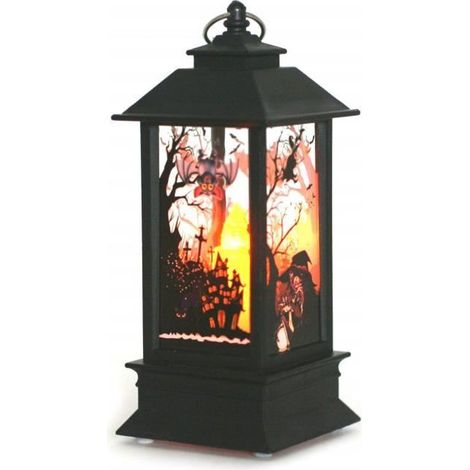 Lanterne déco Halloween LED - Sorcière (1/3)