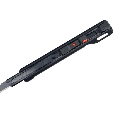 Navaja plegable, hoja de acero SK2 de 9 mm en carcasa de ABS, Teger (1/4)