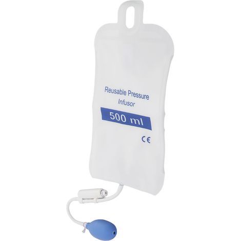 Sac de perfusion sous pression 500ml TPU étanche sans fuite avec manomètre pour perfusion rapide de sang et liquides (1/5)