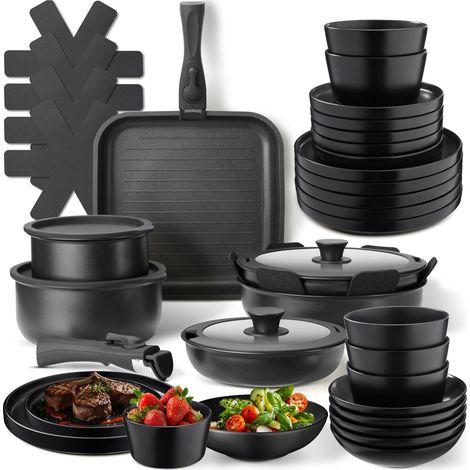 Ensemble de vaisselle pour 6 personnes avec kit cuisine