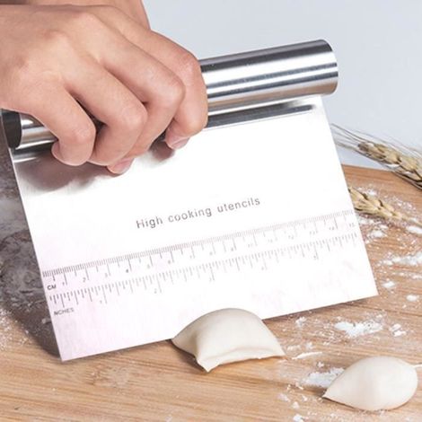 Pizza en acier inoxydable Pâte Scraper Cutter Cuisine farine pâtisserie Gâteau outil Gadge-Ywey (1/4)