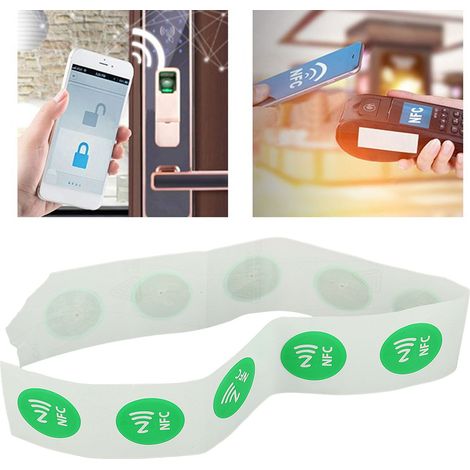 NFC-Karten/Aufkleber kompatibel mit TagMo und Amiibo, 504 Byte Speicher, vollständig programmierbar, grün. (1/5)