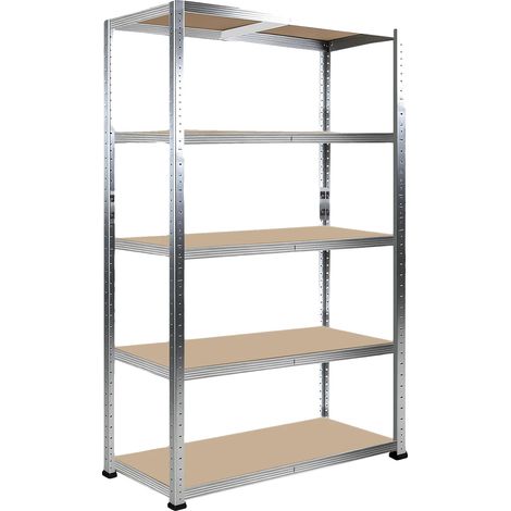 Étagère en métal, hauteur réglable, capacité de 1000 kg, 1.8m Blanc 90x40cm (1/2)