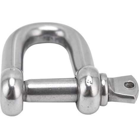 Manille D - Acier Inoxydable - Pour Chaînes Et Cordes - Camping Extérieur - 1 Pièce (1/4)