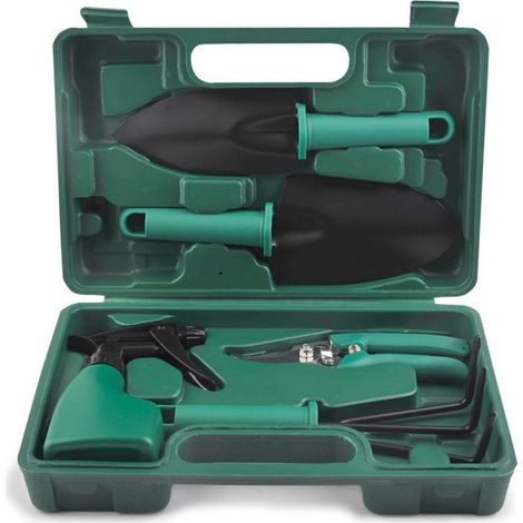 Outils de jardin ensemble de 5 pièces outils de jardinage en pot combinaison arrangement de fleurs élagage bonsaï fleur ciseaux outil (1/5)