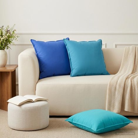 vidaXL Cushion Cover 2 pcs HOUTEN Royal Blue 60 x 60 cm Polyester (1/5)