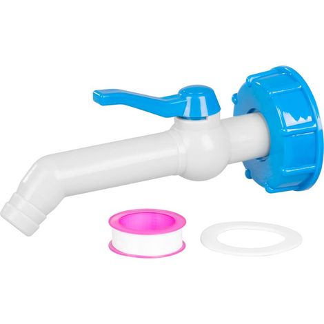 Ventil Strend Pro, Garten, 3/4"- 45°, 193 mm, mit Reduzierung für IBC-Tank, PVC