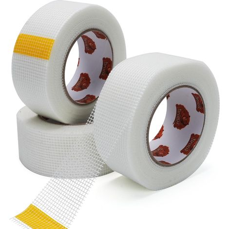 Ruban de Fibre de Verre 50mm x 45m x 3 Rouleaux, Ruban Autoadhésif (1/5)