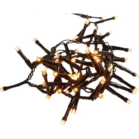 Guirlande lumineuse extérieure dorée blanc chaud, éclairage de Noël