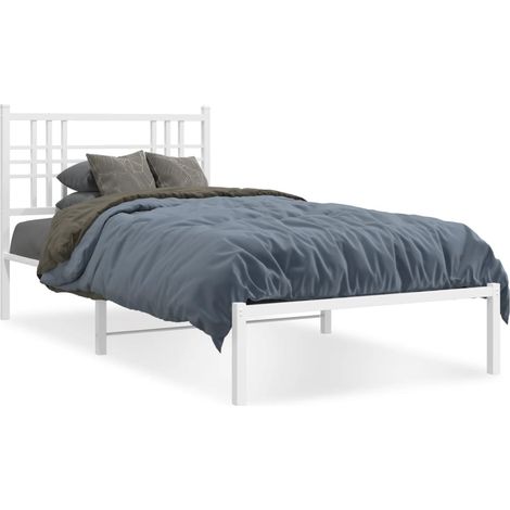 Maison Exclusive - Giroletto con Testiera Metallo Bianco 107x203 cm