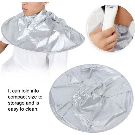 Capa de peluquería impermeable con recogedor de pelo para peluqueros adultos. (1/5)