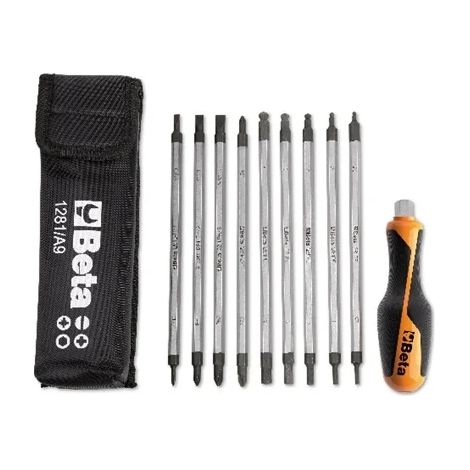 Beta 1281BG/A9 Set giraviti bivalenti e accessori