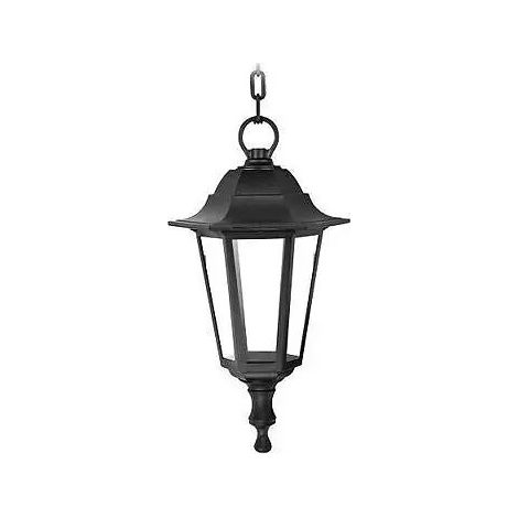 Aplique negro exterior IP44 E27 matel colgante (1/3)