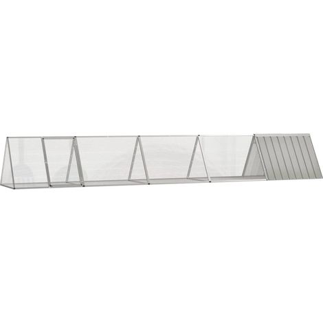 Kaninchenkäfig Grau 504,5x80,5x71 cm Verzinkter Stahl