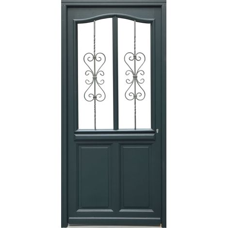 Portoncino d'ingresso in legno Exo modello 'Sabrina' 215X90 a sinistra
