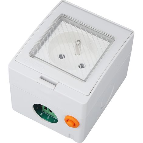 Prise Connectée WiFi 16A IP55 étanche, Commande à Distance par App, Compatible 100-240V, pour Salle de Bain Extérieur, Prise Française, ABS (1/5)