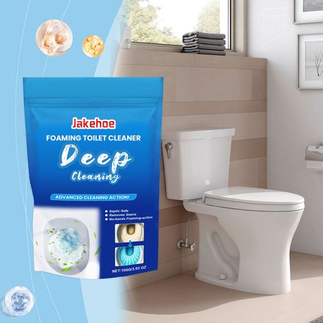 WC-Reiniger für den Hausgebrauch, entfernt hartnäckige Flecken und Kalkablagerungen und neutralisiert Gerüche – Schaumpulver – 100 g -- BIEMMEDUE (1/5)
