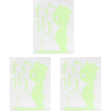Autocollants lumineux à motif mignon, 3 pièces, auto-adhésifs imperméables, décalcomanies artistiques pour toilettes, mur de fenêtre, décoration artisanale (1/5)