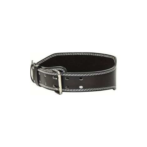 Ceinture d'haltérophilie en cuir véritable noir (taille M) (1/2)