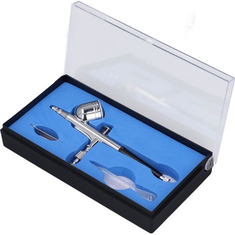 Kit aérographe double action, buse de 0,2 à 0,3 mm, pistolet à peinture pour la décoration, godet de 7 cc (1/5)