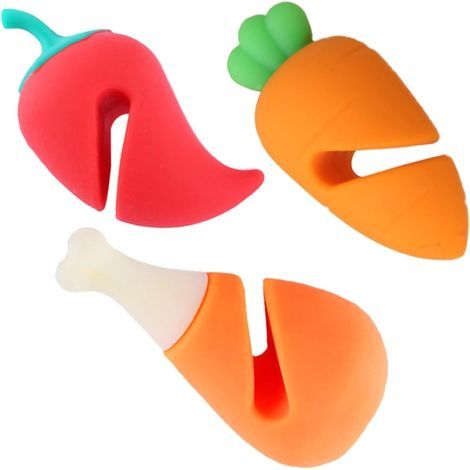 Ensemble de 3 pièces comprenant un support de couvercle en silicone, un pare-éclaboussures, une soupape de vapeur, un lève-couvercle, des ustensiles de cuisine et un élément de décoration. (1/5)