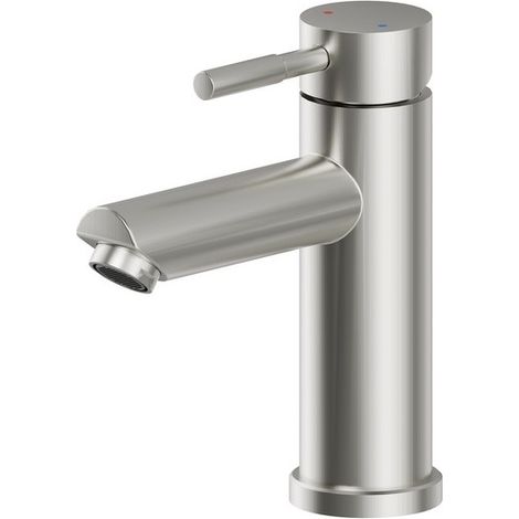 Miscelatore Lavabo Serie Delton in Acciaio con Piletta Click Clack (1/2)