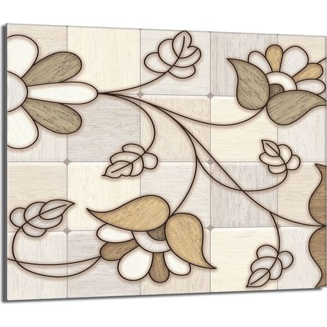 Placa protectora de vidrio para estufa 60x52 Mosaico (1/5)