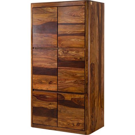 Kleiderschrank Sheesham 105x60x200 walnuss gewachst TORONTO 265