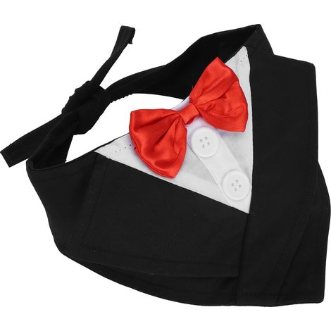 Costume de Chien de Compagnie Bandana Chemise à Nœud Papillon pour Mariage Fête pour Chiens Grands Moyens (1/4)