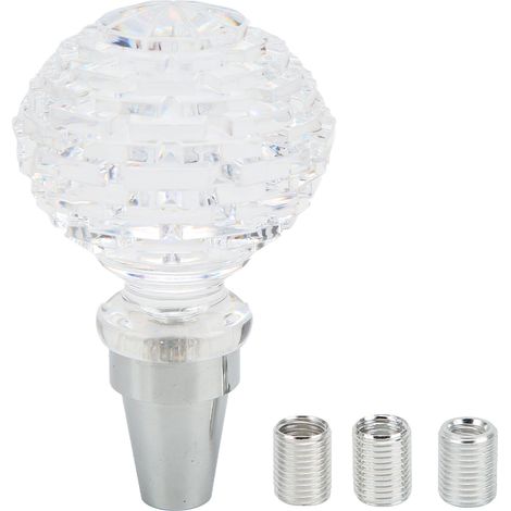 Bille de levier de vitesse en cristal forme sphérique universelle pour voiture à transmission manuelle avec 3 adaptateurs Type B (1/5)