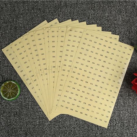 Étiquettes autocollantes rondes en papier, imperméables et auto-adhésives, numérotées, pour vernis gel, avec marques de couleur (001-160) (1/5)