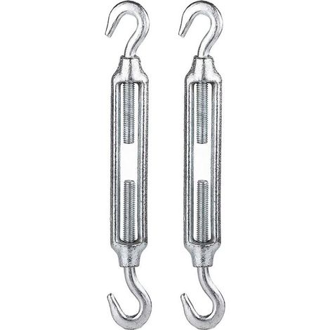 Lot De 2 Tendeur De Fil, Tendeur Câble Vis Crochet, Tendeurs En Acier Inoxydable, Pour Kit De Fixation De Voile d'Ombrage Robuste (1/5)