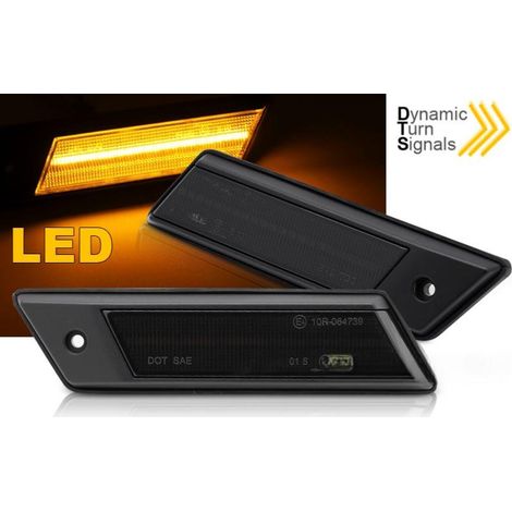 Paire Clignotant Repetiteur BMW E30/E28/E24/E23 Fume Led Dynamique-41036650 (1/4)