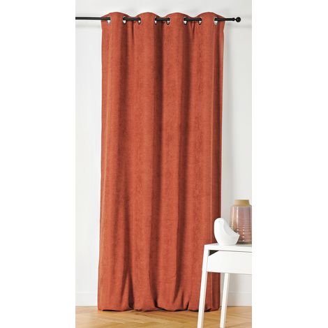Rideau Alaska isolant et 100 % occultant Orange Foncé 140x260 cm (1/3)