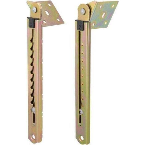Coppia di cerniere regolabili per scrivania, stile pescatore, trazione unidirezionale, asta di sollevamento, staffa per cerniera regolabile a 10 posizioni, lunghezza 250 mm (1/4)