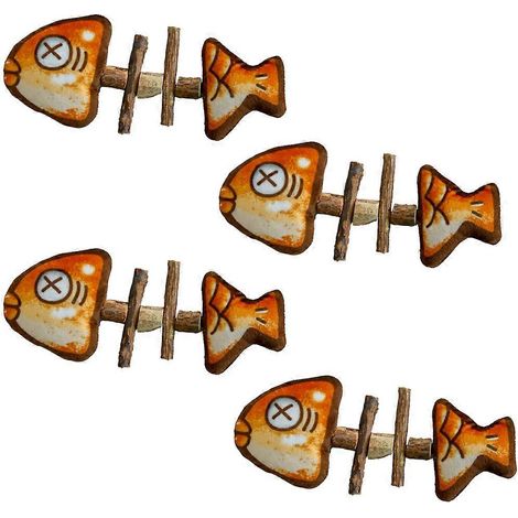 Silvervine Kauspielzeug in Form von gegrilltem Fisch für Katzen – Interaktiver Zahnstimulator für die Zahngesundheit von Kätzchen (1/5)