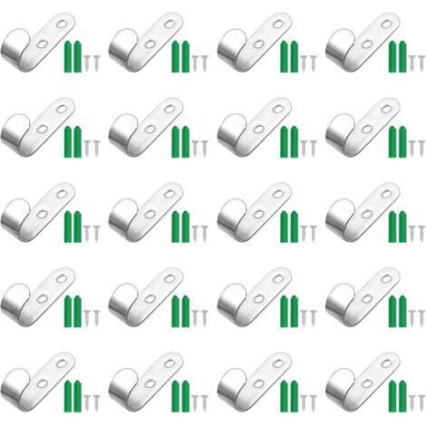 Lot de 20 Crochet Bache pour Bâche De Remorque, 49 x 16 x 2 mm Attache Bache, Crochet pour Bache pour Remorque, Accessoires De Remorque De Voiture (1/5)