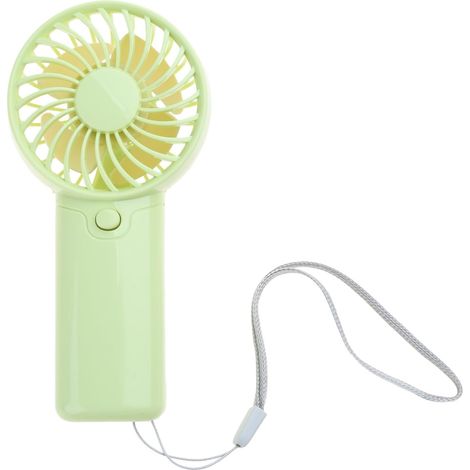 Ventilador de mano pequeño a batería de 1,5 V y 3 A, paquete de 2, para viajes al aire libre, oficina, camping y viajes. (1/5)
