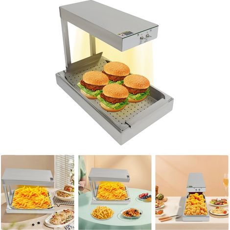 Calentador de alimentos, 750 W, Dimensiones: 56 x 33 x 46,5 cm, Voltaje: 220-240 V, Rango de temperatura: 80 ℃/176 ℉, Fuente de luz: Tungsteno (1/5)